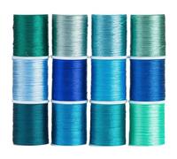 Xanorrg Multicolor Beading String Yards Waxed Sturdy Polyester Jewelry Making Braided Thread For Bracelets and Necklaces Glitter Polyester String