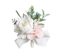 Xanorrg Novio De Flores Seda Artificial Boutonniere Brosaje Boda Ocasión Especial Broche Flores Cofre Encuentro Negocios Accesorio Boda Corsage
