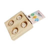 Xanorrg Parrots Que Alimentan A Los Pájaros De Madera De Juguete Play Stand Interactily Pet Toy Supply For Foraging and Presing Aftuar