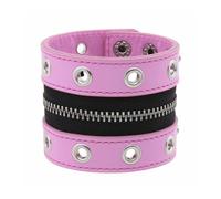 Xanorrg Pulsera Hecha A Mano Unisex Moderna con Cierres De Cremallera Vanguardistas Y Estilos Punk Metal Puño Condenado