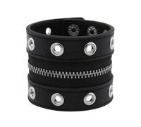Xanorrg Pulsera Hecha A Mano Unisex Moderna con Cierres De Cremallera Vanguardistas Y Estilos Punk Metal Puño Condenado