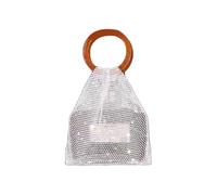 Xanorrg Stylish Diamonds Patterned Handwoven Pack With Interior Dividers Portable For Jewelry Cosmetics Or Champagnes Bottles Rhinestones Storage Pouch