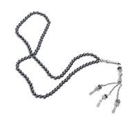 Xanorrg Tasbih De Oración Hematita Unisex 99 Unidades para Joyas Viaje Ligeras Espirituales Y Cuentas Oración Musulmanas Cómodas Y Culturales Accesorio Hematita