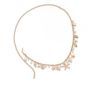 Xanorrg Tema Costero Cadena De Vientre Ajustable Pearls Natural Chain Chain Joyería Elegante Para Cuerpo Vacaciones Joyería Del Cuerpo Esencial De La Playa Mujeres