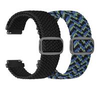 XANS 18 mm 20 mm 22 mm Correa elástica, ajustable liberación rápida correas reloj de nylon para Samsung/Garmin/Fossil/Amazfit/Huawei reloj para hombre mujer, 18mm, Correa elástica trenzada