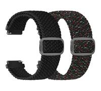 XANS 18 mm 20 mm 22 mm Correa elástica, ajustable liberación rápida correas reloj de nylon para Samsung/Garmin/Fossil/Amazfit/Huawei reloj para hombre mujer, 18mm, Correa elástica trenzada