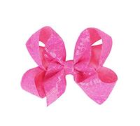 Xansema Lentejuelas de 5 pulgadas, lazos, pinzas para el pelo, pinzas para el cabello, accesorios para mujeres, adolescentes, niñas y niños (rosa)