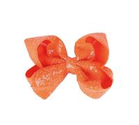 Xansema Pinzas de pelo de cocodrilo con lentejuelas de 5 pulgadas, accesorios para mujeres, adolescentes, niñas y niños (color naranja)