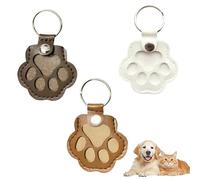 Xanthelle llavero para pelaje de mascotas, 3 piezas llavero de cuero recuerdo perro y gato, colgante de cuero en memoria de su mascota