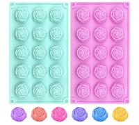 Xanthelle moldes de silicona para velas, 2 piezas moldes de silicona flores, Omnia de para velas, resina epoxi y jabón, set DIY adultos