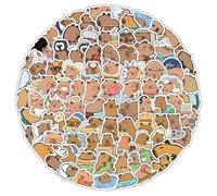 Xanthelle Pegatinas de Capibara, 120 Piezas Stickers Bonitos & Kawaii Stickers Animales, Pegatinas Niños & Stickers para Niños, Divertidas Cosas de Capibara & Conjunto de Pegatinas de Transferencia