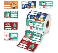 Xanthelle Pegatinas de Navidad, 500 Piezas Pegatinas Navideñas Autoadhesivas & Pegatinas de Navidad para Regalos, Pegatinas