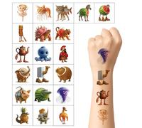 Xanthelle Tattoos, 20 Piezas Tatuajes Para Niños Amigables con la Piel, Calcomanías Temporales para Cumpleaños, Fiesta, Escuela, Regalos
