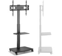 Xantron® Soporte de TV con ruedas, altura ajustable para televisores de hasta 75 pulgadas [con estante], soporte de TV con ruedas/soporte de suelo de televisión/soporte para TV