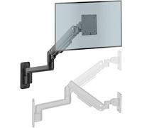 Xantron Soporte Monitor Pared 17-49 Pulgadas, Resorte de Gas | Altura ajustable, rotación 360°, Quick Release, cables ocultos, aluminio y acero, hasta 20 kg