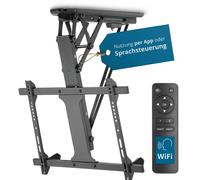 Xantron® DEHA-600E Soporte de Techo para TV Eléctrico Plegable Inclinable/Soporte TV motorizado de 32-70 Pulgadas/Soporte de Techo para Monitor con Material de Montaje y Mando a Distancia