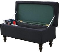 XAOLPLH Cubierta otomana de almacenamiento elástica, funda otomana rectangular con tapa de almacenamiento protección reposapiés cubierta de banco reposapiés antideslizante taburete protección de