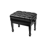 XAoSCd Banco De Piano con Cojín Acolchado Y Espacio De Almacenamiento, Banco De Madera para Teclado, Taburete, Estantería para Piano, Asiento De Silla, Resistente Al Agua, Color,Black-One Size
