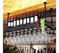 XAoSCd Botelleros De Techo con Soporte para Copas, Soporte para Copas Colgantes, Decoración De Techo, Soporte para Botellas De Vino para Bares, Restaurantes, Cocinas, Soporte para,80x35cm