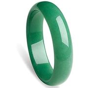 XAoSCd Brazalete De Jade De Aventurina Verde Genuino Para Mujer, Brazaletes Tallados A Mano Con Caja De Joyería (Onecolor 56 Mm)