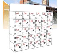 XAoSCd Caja De Seguridad De Acrílico para Teléfono Celular con 30 Ranuras, Gabinete Transparente De Pared para Almacenamiento, Organizador Independiente para Fábrica, Escuela Y,