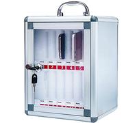 XAoSCd Caja De Seguridad para Teléfono Celular, Almacenamiento De Oficina, Carpeta De Bolsillo, Gabinete para Teléfono, Caja De Almacenamiento, Gabinete para Soporte De Teléfon,Silver-12Slots
