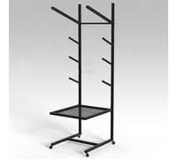 XAoSCd Carrito De Almacenamiento para Equipos De Fitness para Gimnasio En Casa, Organizador Independiente para Rodillos De Espuma, Colchonetas De Fitness Y Pelotas De Yoga, para,Black-50x45x145cm