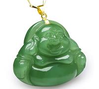 XAoSCd Colgante De Buda De Jade, Collar De Jade Verde Auténtico Para Hombres Y Mujeres, Jaspe Hetiano, Joyería De Regalo De Buena Suerte