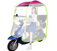 XAoSCd Cubierta para Sombrilla De Bicicleta Eléctrica Completamente Cerrada, Cubierta para Lluvia, Impermeable, Batería, Toldo Transparente para Automóvil Universal, Scooter, Rojo,