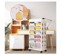 XAoSCd Estantería con Ruedas para Libros, Estantería Móvil con Ruedas, Estantería Móvil Minimalista, Carrito con Ruedas De 6 Niveles, Escritorio para El Aula,