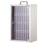 XAoSCd Gabinete De Acero Inoxidable para Teléfonos Celulares con 12/24/36/48/60 Ranuras, Gabinete para Conferencias, Armario De Pared para Teléfonos Móviles.,Silver-36