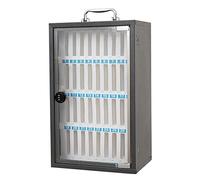 XAoSCd Gabinete De Almacenamiento De Bolsillo Transparente De Aleación De Aluminio con 36 Ranuras para Teléfonos Celulares, Caja De Almacenamiento para Oficina Y Aula.,Black-36