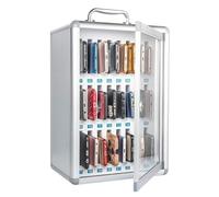 XAoSCd Gabinete De Almacenamiento De Teléfonos Celulares De Aleación De Aluminio con 24 Ranuras, Caja De Almacenamiento De Bolsillo para Gráficos, Organizador De Gabinete para,
