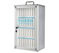 XAoSCd Gabinete De Almacenamiento para Teléfono Estuche para Gestión De Teléfonos Móviles Organizadores Múltiples para Teléfonos Móviles con Cerraduras Gabinete De Almacenamien,Silver-36 bits