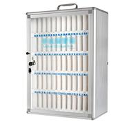 XAoSCd Gabinete De Almacenamiento para Teléfono Estuche para Gestión De Teléfonos Móviles Organizadores Múltiples para Teléfonos Móviles con Cerraduras Gabinete De Almacenamien,Silver-60 bits