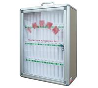 XAoSCd Gabinete De Almacenamiento para Teléfono Móvil con 12/24/36/48 Ranuras, De Aleación De Aluminio, para Montaje En Pared, con Cerradura Transparente Y Caja Numerada.,Silver-48