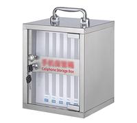 XAoSCd Gabinete De Pared De Acero Inoxidable para Guardar Teléfonos Móviles con 12, 24, 36, 48 Y 60 Ranuras para Escuelas, Aulas, Oficinas Y Empresas.,Silver-12