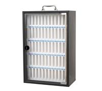XAoSCd Gabinete De Pared para Guardar Teléfonos Móviles con Cerradura Combinada, Caja Fuerte De Acero Inoxidable para La Escuela Y La Oficina, Organizador con Ranuras Numeradas,48
