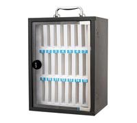 XAoSCd Gabinete De Pared para Guardar Teléfonos Móviles con Cerradura Combinada, Caja Fuerte De Acero Inoxidable para La Escuela Y La Oficina, Organizador con Ranuras Numeradas,24