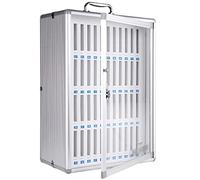 XAoSCd Gabinete De Teléfono De Aleación De Aluminio con 60 Ranuras, Caja De Pared con Números, Puerta De Vidrio Transparente Y Revestimiento Suave, para Fábricas Y Escuelas.,48