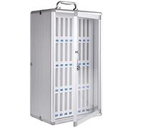 XAoSCd Gabinete De Teléfono De Aleación De Aluminio con 60 Ranuras, Caja De Pared con Números, Puerta De Vidrio Transparente Y Revestimiento Suave, para Fábricas Y Escuelas.,36