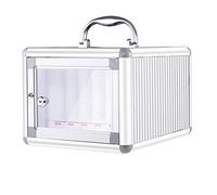 XAoSCd Gabinete para Llaves De 6 Ranuras, De Aleación De Aluminio, para Guardar Teléfonos Celulares, Bolsillos para Guardar Gráficos, Caja con Cerradura De Seguridad Y Manija P,Silver-6