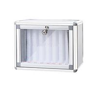 XAoSCd Gabinete para Llaves De 6 Ranuras, De Aleación De Aluminio, para Guardar Teléfonos Celulares, Bolsillos para Guardar Gráficos, Caja con Cerradura De Seguridad Y Manija P,Silver-8