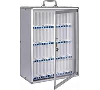 XAoSCd Gabinete para Teléfono Celular, Gabinete De Almacenamiento para Celulares, Gabinete De Bolsillo De Aleación De Aluminio para Guardar Teléfonos Celulares, Montado En La P,Silver-48