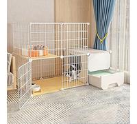XAoSCd Jaulas para Gatos - Jaula De Juego para Gatos De Interior para Animales Pequeños, Cachorros, Gatitos - Alambre De Metal Desmontable para Interiores - Recinto para Gatos P,111x49x75cm(1)