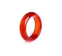XAoSCd Juego De Joyas De Ágata Roja Para Mujeres Y Hombres - Collar Con Colgante, Anillo, Pendientes, Pulsera - Regalo De Piedras Preciosas Naturales De Cornalina (Anillo Rojo)