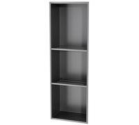 XAoSCd Nicho de baño de acero inoxidable, estante empotrado con diseño hueco, estante de almacenamiento incrustado para dormitorio, oficina, cocina, champú/artículos de tocador, rojo, 28 x 90 x 12,5