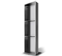 XAoSCd - Nicho de ducha de acero inoxidable, estante de almacenamiento para cuarto de baño, nicho empotrado de un solo bloque de varios niveles para sala de estar y dormitorio, 28 x 90 x 12,5 cm, 0,91