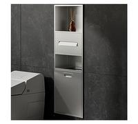 XAoSCd Nicho De Ducha De Acero Inoxidable, Nicho Impermeable De Pared, Estante Empotrado para Papel Higiénico, Papelera, Champú Y Artículos De Tocador.,BIDHCKQ50118-Silver