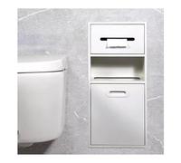 XAoSCd Nicho De Ducha De Acero Inoxidable, Nicho Impermeable De Pared, Estante Empotrado Para Papel Higiénico, Papelera, Champú Y Artículos De Tocador.,BIDHCKQ52943-White-a-67x30x14cm